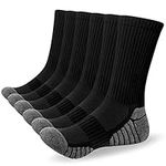 Alaplus Mens womens Socks 6 Pairs Wicking Breathable Cushion Comfortable Casual Crew Socks Outdoor Multipack Performance Hiking Trekking Walking Athletic Socks