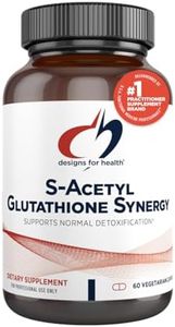 Designs for Health S-Acetyl Glutathione Synergy - 200mg S-A-GSH with NAC + Vitamin B6 - Non-GMO Antioxidant Supplement to Help Support Normal Detoxification (60 Capsules)