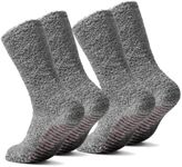 Gripjoy Fuzzy Socks With Grips for Women Men - Slipper Socks for Women Grippers - Hospital Socks - Non Slip Socks for Women