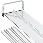 VEVOR Snow Roof Rake, 30ft Reach Aluminium Roof Shovel with Slide Cloth, Premium 19" Blade Snow Removal Tool, Safe on Roof with Roll Wheels, Anti-Slip Handle, Use for House Roof, Car Snow, Wet Leaves