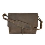 Hide & Drink, Messenger Bag with Shoulder Strap, 13-14 Inch Laptop Storage, Classic Portfolio, Travel Accessory, Full Grain Leather, Handmade, Bourbon Brown, Bourbon Brown