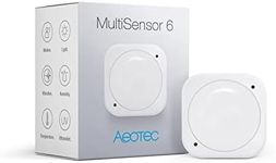 Aeotec Multisensor 6, Z-Wave Plus 6-in-1 motion, temperature, humidity, light, UV, vibration sensor ,No battery, White