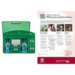 Reliance Medical REL919 Complete Emergency Eye Wash Station with 20ml Pods/500ml Bottles/Eye Pads/Mirror Bundle with HSE Health and Safety Law Poster A3 FWC30/A3