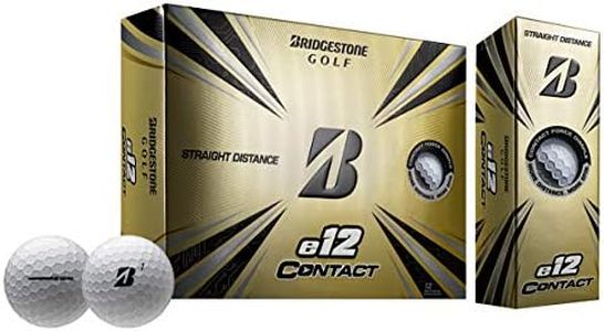 Bridgestone Golf 2021 e12 Contact Golf Balls, White, 2021 Model, One Size, 12 Count (Pack of 1)