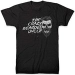 The Crazy Bearded Uncle T Shirt - Funny Gift Idea for A Crazy Uncle Who Has A Beard - Birthday Present for Uncles with Beards - Black Edgy Skull Tee, XXL - Mens, Black