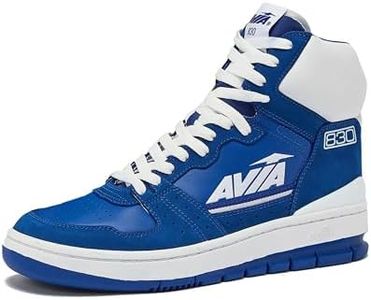 Avia 830 Men's Basketball Shoes, Retro High Top Sneakers for Men Indoor or Outdoor, Street or Court - Medium Blue/White, 9.5 Medium