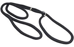 Dog Show Lead Braided Tubular Nylon 52" Long (Large: diam 3/8"(10mm), Black)