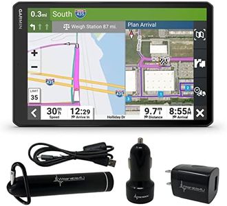 Wearable4U - Garmin OTR1010, Extra-Large, Easy-to-Read 10 GPS Truck Navigator, Custom Truck Routing, High-Resolution Birdseye Satellite Imagery with Power Pack Bundle