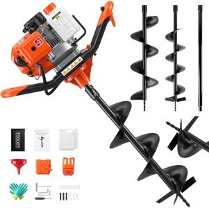 63CC 2-Stroke Gas Powered Auger Post Hole Digger with 6"/8" Auger Bits & Ext