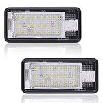 URAQT LED Number Plate Light, 2 Pcs Error Free License Plate Lamp Taillight, 12V 6000K Water Proof Rear License Plate Lamps for Audi A3 S3 A4 S4 A6 S6 A8 S8 Q7 RS4 Xenon White