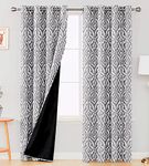 Ultimate Trends 570 GSM Heavy Duty Premium Blackout Curtains with Tie Back and Diamond Eyelets Set of 2 Panels (Door 8 FEET, Pearl Grey)