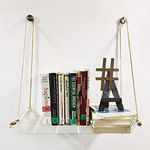 Meshable Weebill Metal Wall Shelves | Wire Mesh Hanging Shelf for Home Decor | Multi Porpose Floating Shelf with Jute Rope | Durable, Modern & Stylish Wall Shelf - Single Tier (White)