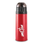 Milton New Crown 600 Thermosteel Hot or Cold Water Bottle, 500 ml, Red