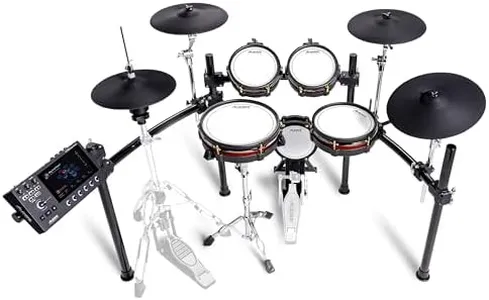 Alesis Strata Core Electric Drum Set with Touchscreen, Triple Zone Cymbals, Active Magnetic Hi-Hat, Dual Zone Mesh Heads, 8" Kick, 144K Multi-Channel Samples