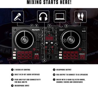 Numark Mixtrack Pro FX DJ Controller – 2-Deck USB DJ Mixer
