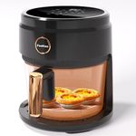 FEEKAA Glass Air Fryer, 10-in-1 Small Less Oil Air-Fryer,Non Toxic Glass with Viewing Window, Non Stick Basket,Fry/Grill/Broil/Roast/Bake, Temp&Time Control, Auto Shut-off, Dishwasher Safe,4.23 Qt(4L)