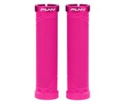 Funn Hilt Mountain Bike Handlebar Grips With Single Lock On Clamp, Lightweight And Ergonomic Bicycle Handlebar Grips with 22 mm Inner Diameter, Unique Patterned Bicycle Grips For MTB/BMX (Pink)