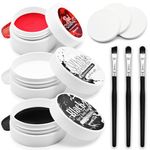 3-Piece Red Black White Face & Body Paint Set - Professional Corpse Cosplay SFX Makeup Kit for Halloween, Skeleton, Skull , Clown, Vampire, Zombie, Full Coverage Skin Paints for Adults Kids