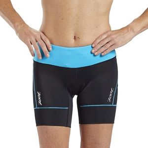 Zoot Women’s Core 6-Inch Tri Shorts, Quick Dry Performance Triathlon Short with Cycling Chamois Pad, Pockets & UPF 50+ Fabric - Cascade - Large