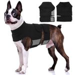 Kuoser Dog Anxiety Vest, Calming Shirt for Dogs Anxiety Relief, Adjustable Dog Calming Jacket for Small Medium Large Dogs, Comfort Wrap Vest for Thunderstorms Fireworks Vet Visits Travel, S