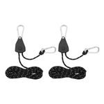 2-Pack Rope Ratchet Hanger Tie Down Tent Strap with Hooks Reinforced Metal Gear for Tent/Canopy Camping EssentialsApproximately 13 feet, 4mm diameter-Tent tie downs-mini tie down straps-tie downs