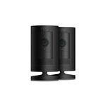 Ring Stick Up Cam Battery HD security camera with custom privacy controls, Simple setup, Works with Alexa – 2-Pack – Black