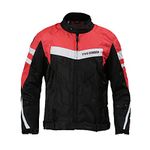 TVS Racing Aegis 3-Layer Riding Jacket for Men-All Weather Adaptability, CE Level 2 Armour Protection-Premium Bike Jackets for Bikers (Red-L)