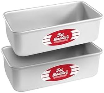 Fat Daddio's Anodized Aluminum Bread Pan, 7.75 x 3.75 x 2.5 Inch, Set of 2, Silver