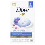 Dove Beauty Bar Soap for Relaxed skin, Anti-Stress Blue Chamomile & Oat Milk, Calms dry Skin 106g (Pack of 6 bars)