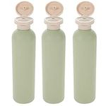 minkissy Empty Shampoo Bottles Flip Cap Shower Gel Bottle Refillable Squeeze Containers for toiletries Shower Gel Lotions Cream Body Wash Conditioner 250ml 3pcs