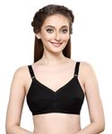 Libra Cotton Full Coverage Bra (Lib-Toral-001, Black, 52B)