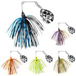 Bombrooster 5 PCS Mini-Spinner-Baits-for-Bass-Fishing-Lures 1/8 oz Top-Water Fishing Lures for Small Mouth Bass, Small Water Hard Baits, Crappie Lures Sets