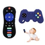 Sichy 2 Pack Teething Sensory Toys for Baby, Food Grade Silicone Baby Remote Control Teething Toy, Baby Teether Remote Control Baby Toys for Infant Toddlers 6-12 Months Chew Toys Boys Girls Gifts