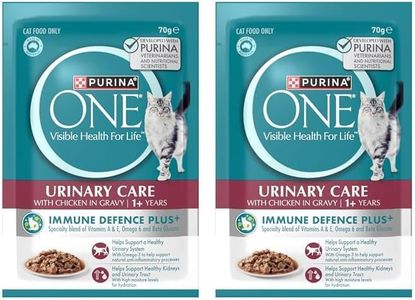 PURINA ONE Adult Wet Cat Food Urinary Care with Chicken in Gravy Pouch 12x70g (Pack of 2)