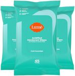 Lume Acidified Deodorant Wipes - 24 Hour Odor Control - Aluminum Free, Baking Soda Free, Skin Loving - 45 Count (Pack of 3) (Cool Cucumber)