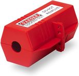 TRADESAFE Plug Lock for Lockout Tagout - 220 Volt Power Cord Lockout, Large Electrical Plug Lock, Industrial Grade Electrical Plug Lockout Device, OSHA Compliant Red