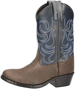 Smoky Mountain Childrens Monterey Western Cowboy Boots, Brown, 5 Big Kid