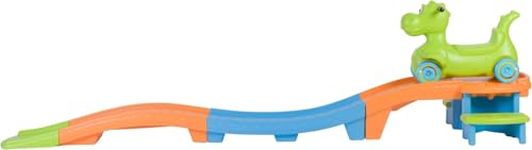 Step2 Dino Dash Up & Down Roller Coaster Toy for Kids, Ride On Push Car, Indoor/Outdoor Playset, Toddler Ages 2-5 Years Old, Compact Storage, Max Weight 50 lb., Green