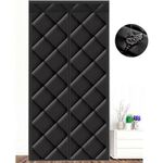 ZHhan Magnetic Thermal Insulated Door Curtain, Energy-Saving Privacy-Protecting Windproof,with Waterproof Cotton Curtain for Heater Room, Living Room,Easy to Insulated（Dark Black,100x210cm）