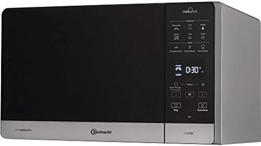 Bauknecht MW 49 SL Freistehender Mikrowellen Backofen/ Mikrowelle 800 Watt/ Quarz-Grill 900 Watt/ Heißluft 1700 Watt/ Dampfgarfunktion inkl. Dampfgarbehälter
