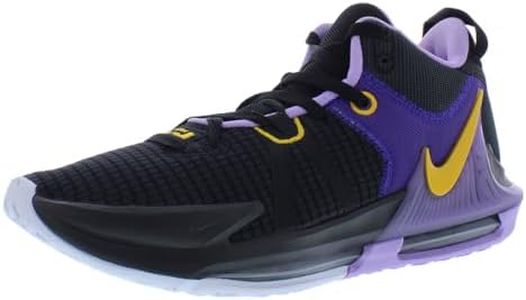 Nike Men's Lebron Witness 7 Basketball Shoe, Black/University Gold-Lilac, 8.5 M US