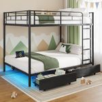 Rolanstar Metal Bunk Bed Full Over