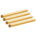 Tynulox 4Pcs 3/8"(9.5mm) Dia Brass Rod 7.87" Length Solid Brass Round Bar for Jewelry, Crafts, Repairs, Electrical