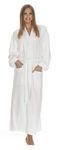 Boca Terry Womens Bath Robe, Soft Waffle Knit Robe, Long White Hotel Spa Robes, 4X White