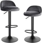 EUGAD Bar Stools Set of 2 Dark Grey