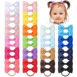 40pcs Baby Girls Hair Bows Hair Ties Elastic Headband Ponytail Holder Rubber Band Hair Ropes Hair Accessories for Kids Toddlers Little Girls Multicolor