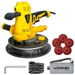 IBELL VORMIR DS23-80 Drywall Sander, 1300W, Variable Speed 1400–2600 RPM, 9"/215mm Disc, 10 Hole Vacuum System, LED Light, 32mm (1.25") Dust Port, Wall & Ceiling Sander, Class II Protection, 3.0Kg
