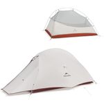 Naturehike Cloud Up Pro 1 Man Tent Upgraded Lightweight Camping Tent, Easy Set up Windproof & Waterproof Dome Tent for Outdoor Travelling Trekking (Grey)