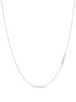 925 Sterling Silver Box Chain Necklace .7mm Sturdy Thin Nickel Free Made in Italy 16" inch