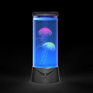 DEDESESE Jellyfish Lamp 9 Color Light Changing 2 Modes Jelly Fish Home Decor LED Mood Night Light Jelly Fish Tank Christmas Gift for Kids Living& Room Decor